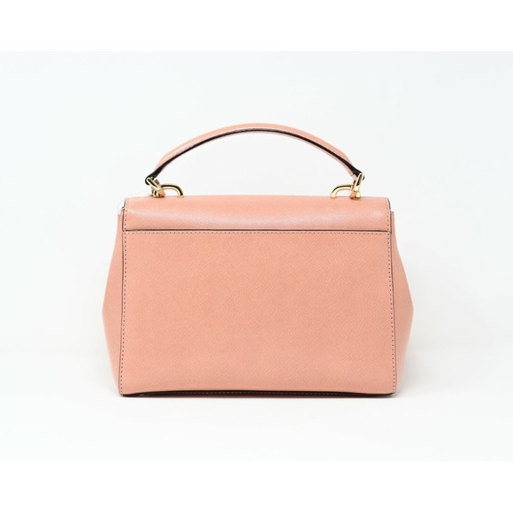 MICHAEL KORS AVA Small Top Handle Satchel Peach Saffiano Leather NWT $268 - Picture 4 of 12